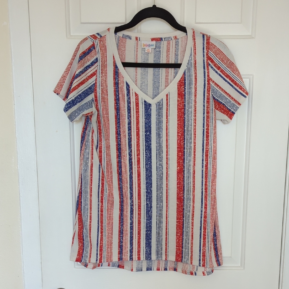 Cato Multicolor Striped V-Neck Tee